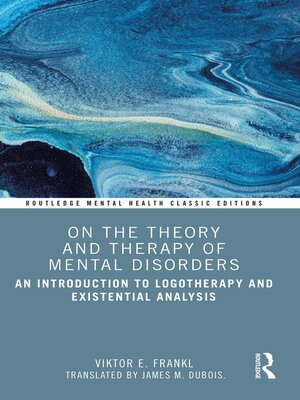 cover image of On the Theory and Therapy of Mental Disorders
